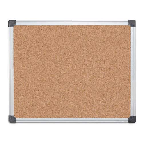 MasterVision® Value Cork Bulletin Board with Aluminum Frame, 24 x 36, Natural