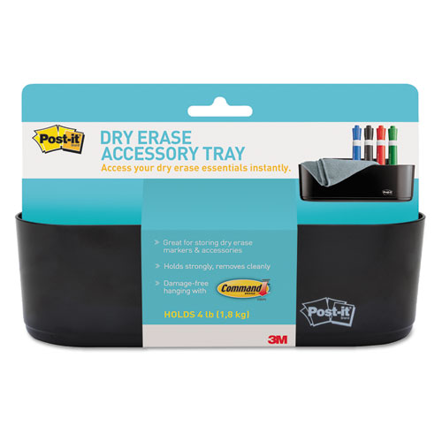 Dry Erase Accessory Tray, 8 1/2 x 3 x 5 1/4, Black