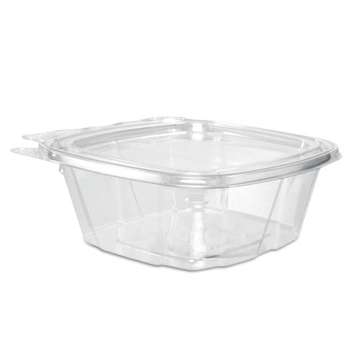 Dart® ClearPac SafeSeal Tamper-Resistant/Evident Containers, Flat Lid, 12 oz, 4.9 x 2 x 5.5, Clear, Plastic, 100/Bag, 2 Bags/Carton