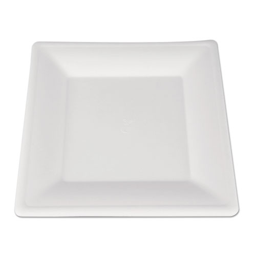 Champware Molded Fiber Tableware, Square, 10 X 10, White, 500 Per Carton