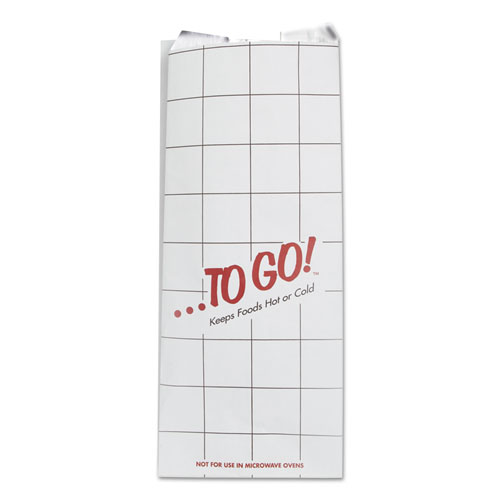 ToGo Foil Insulator Deli and Sandwich Bags, 6 x 14, White, To Go Design, 500/Carton