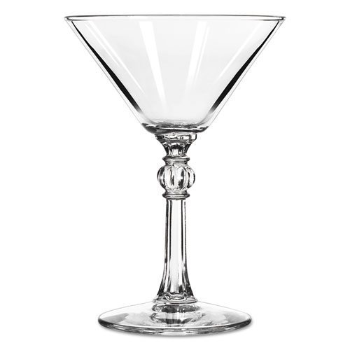 Libbey Faceted-Stem Cocktail Glasses, 6.5oz, 6" Tall, 36/Carton