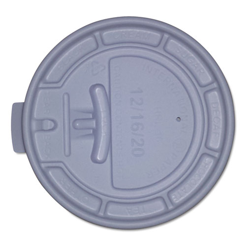 Green Mountain Coffee® Plastic Lids for Eco-Friendly Hot Cups, Lock Tab/Flat, White, 1000/Carton