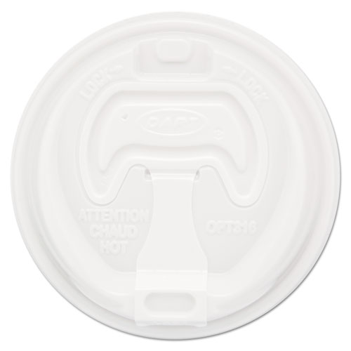 Optima Reclosable Lid, Fits 12 oz to 24 oz Foam Cups, White, 100/Pack