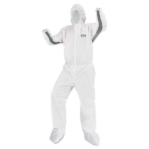 A80 Chemical Permeation/jet Fluid Protective Coveralls, 2x-Large, Wh, 25/carton