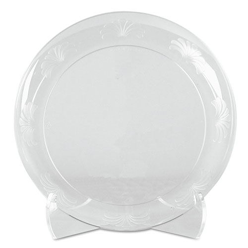 Wna Designerware Plates, Plastic, 6" Dia, Clear, 18/Pack, 10 Packs/Carton