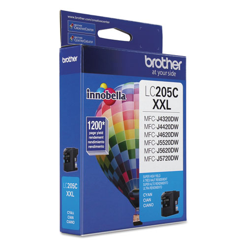 Image of Brother Lc205C Innobella Super High-Yield Ink, 1,200 Page-Yield, Cyan