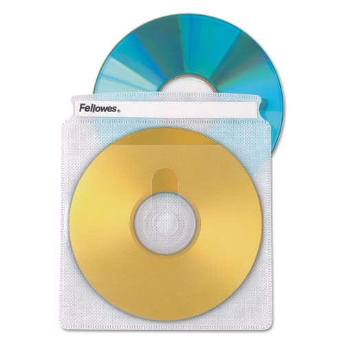 Double-Sided CD/DVD Sleeves, 2 Disc Capacity, Clear, 50/Pack