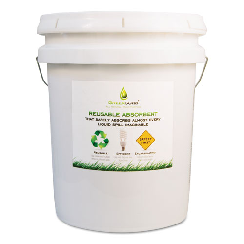 GreenSorb™ Eco-Friendly Sorbent, Clay, 25 lb Bucket