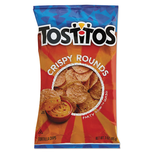 Image of Tortilla Chips Crispy Rounds, 3 oz Bag, 28/Carton