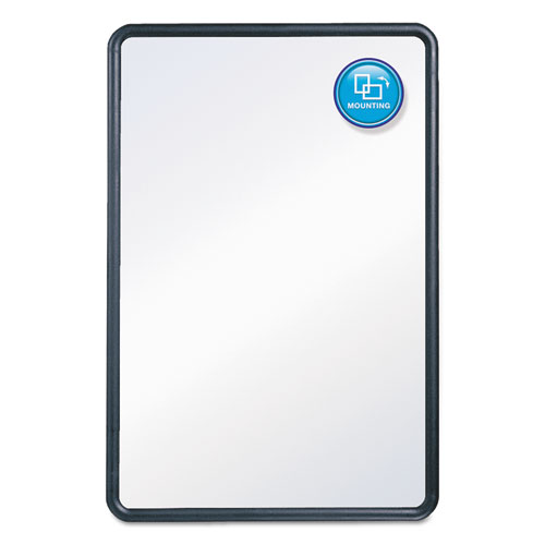 Image of Quartet® Contour Dry Erase Board, 24 X 18, Melamine White Surface, Black Plastic Frame