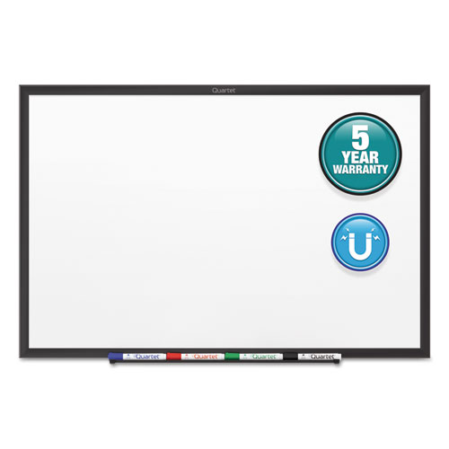 Quartet® Classic Series Magnetic Whiteboard, 24 x 18, Black Aluminum Frame