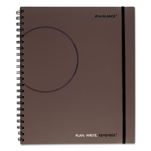 Plan. Write. Remember. Planning Notebook Two Days Per Page , 11 x 8.38, Gray Cover, Undated