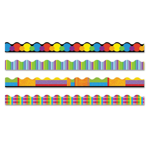 Terrific Trimmers Border, 2 1/4 x 39" Panels, Color Collage Designs, 48/Set | by Plexsupply