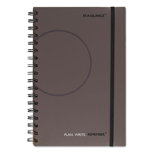 Image of Plan. Write. Remember. Planning Notebook Two Days Per Page , 9 x 6, Gray Cover, Undated