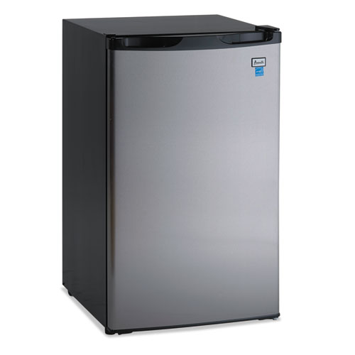 Avanti 4.4 Cf Refrigerator, 19 1/2"W X 22"D X 33"H, Black/Stainless Steel