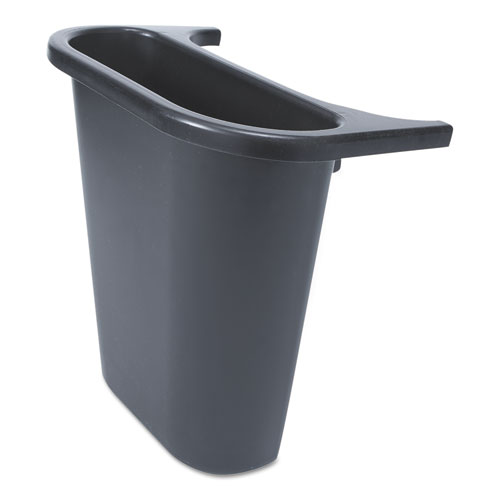 Image of Saddle Basket Recycling Bin, Rectangular, Black