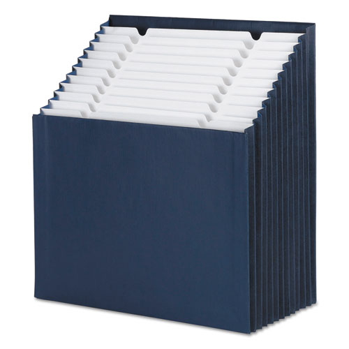Image of Smead™ Stadium File, 12 Sections, 1/12-Cut Tabs, Letter Size, Navy