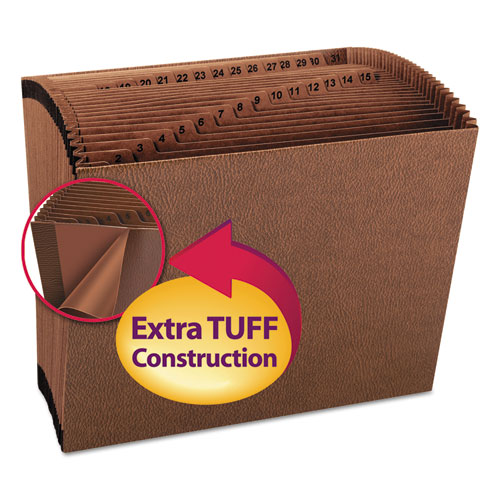TUFF Expanding Files, 31 Sections, 1/31-Cut Tab, Letter Size, Redrope