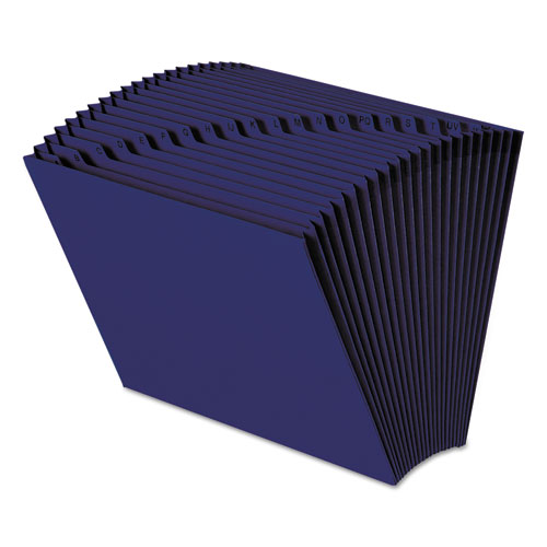 Image of Smead™ Heavy-Duty Indexed Expanding Open Top Color Files, 21 Sections, 1/21-Cut Tabs, Letter Size, Navy Blue