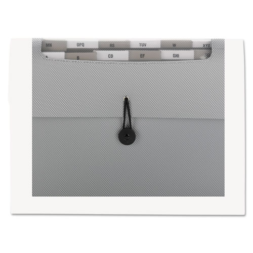 Image of Smead™ Step Index Organizer, 12 Sections, Cord/Hook Closure, 1/6-Cut Tabs, Letter Size, Silver