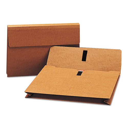 Image of Expanding Wallet with Hook and Loop Closure, 2" Expansion, 1 Section, Hook/Loop Closure, Legal Size, Redrope