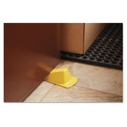 Giant Foot Doorstop, No-Slip Rubber Wedge, 3.5w x 6.75d x 2h, Safety Yellow
