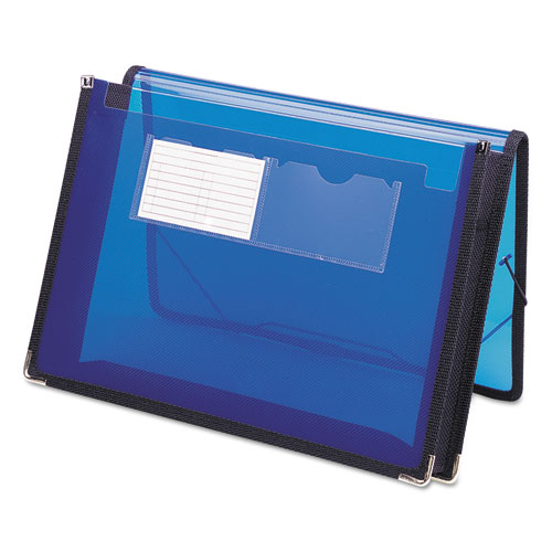 Poly Wallets, 2.25" Expansion, 1 Section, Letter Size, Translucent Blue | by Plexsupply