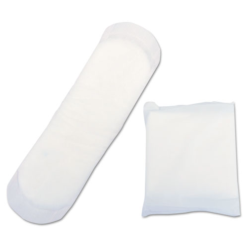 Image of Hospeco® Maxithins Sanitary Pads, 250/Carton
