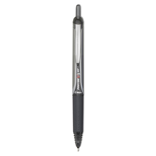 Precise V5RT Retractable Roller Ball Pen, 0.5mm, Black Ink/Barrel | by Plexsupply