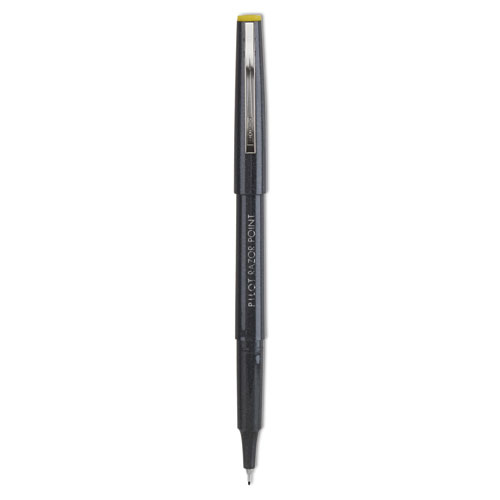 Razor Point Stick Porous Point Marker Pen, 0.3mm, Black Ink/Barrel, Dozen | by Plexsupply