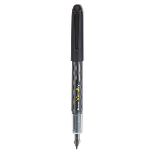 Varsity Fountain Pen, Medium 1mm, Black Ink, Gray Pattern Wrap Barrel | by Plexsupply