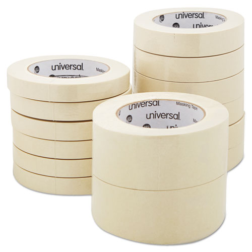 Universal® General Purpose Masking Tape, 18mm x 54.8m, 3" Core, 6/Pack