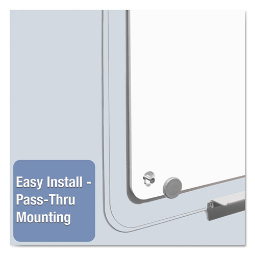 iQ Total Erase Translucent-Edge Board, 36 x 23, White Surface, Clear Plastic Frame