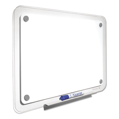 Image of Quartet® Iq Total Erase Translucent-Edge Board, 36 X 23, White Surface, Clear Plastic Frame