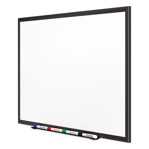 Image of Quartet® Classic Series Porcelain Magnetic Dry Erase Board, 60 X 36, White Surface, Black Aluminum Frame