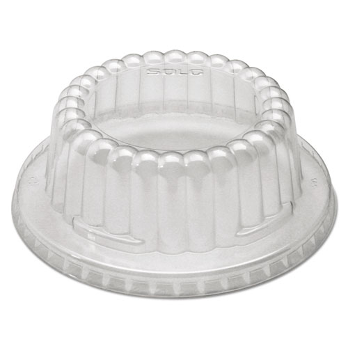 Flat-Top Dome Pet Plastic Lids F/12 Oz Containers, Clear, 1000/carton