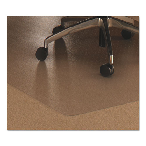 Floortex® Cleartex Ultimat Polycarbonate Chair Mat for Low/Med Pile Carpet, 48 x 53, w/Lip