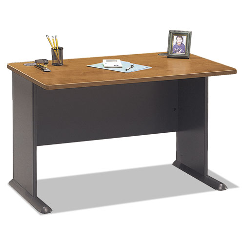 SERIES A COLLECTION 48W DESK, 47.63W X 26.88D X 29.88H, NATURAL CHERRY/SLATE GRAY