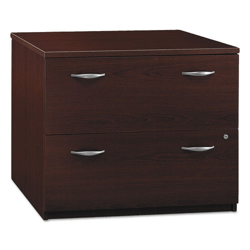 Series C Lateral File, 2 Legal/Letter/A4/A5-Size File Drawers, Mahogany, 35.75" x 23.38" x 29.88"