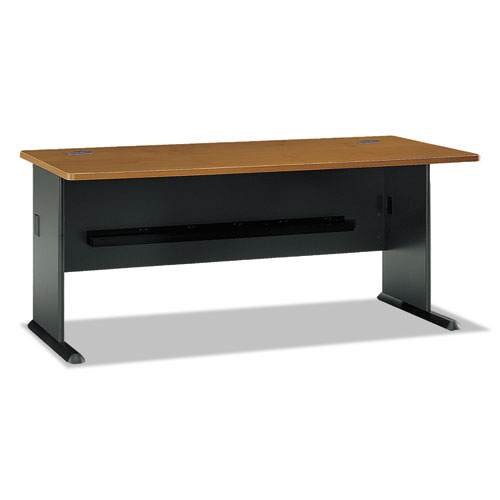 SERIES A COLLECTION 72W DESK, 71.63W X 26.88D X 29.88H, NATURAL CHERRY/SLATE GRAY
