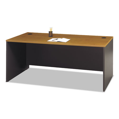 SERIES C COLLECTION 72W DESK SHELL, 71.13W X 29.38D X 29.88H, NATURAL CHERRY/GRAPHITE GRAY