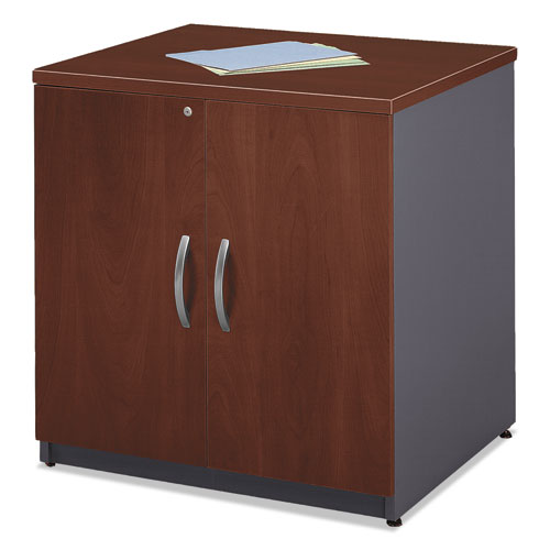 Image of Series C Collection 30W Storage Cabinet, Graphite Gray/Hansen Cherry