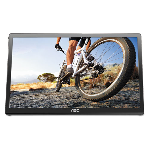 AOC USB Powered LCD Monitor, 15.6" Widescreen, TN Panel, 1366 Pixels x 768 Pixels