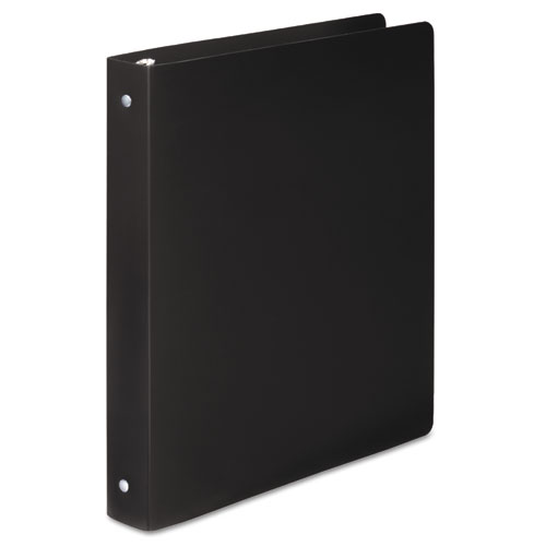 ACCO ACCOHIDE Poly Round Ring Binder, 35-pt. Cover, 1" Cap, Black