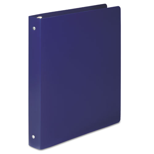 ACCOHIDE Poly Round Ring Binder, 3 Rings, 1" Capacity, 11 x 8.5, Blue
