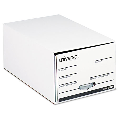Image of Universal® Economy Storage Drawer Files, Legal Files, White, 6/Carton