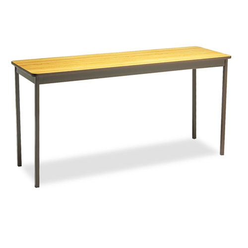 Utility Table, Rectangular, 60w X 18d X 30h, Oak/brown