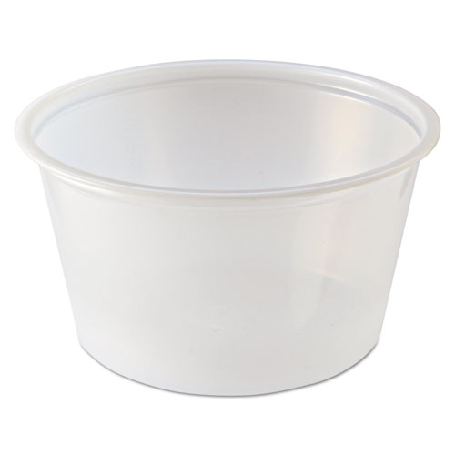 Image of Fabri-Kal® Portion Cups, 2 Oz, Clear, 250 Sleeves, 10 Sleeves/Carton
