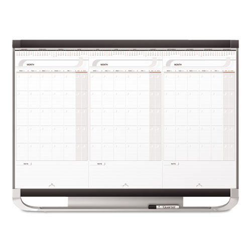Image of Quartet® Prestige 2 Total Erase Three-Month Calendar, 36 X 24, White Surface, Graphite Fiberboard/Plastic Frame